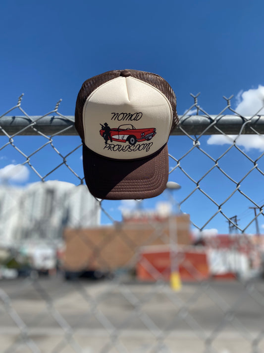 Brown & cream trucker
